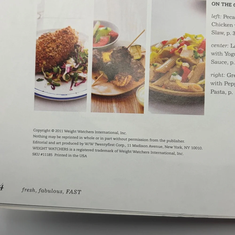 Weight Watchers Fresh Fabulous Fast Cookbook PointsPlus 140 Recipes Under 30 Min